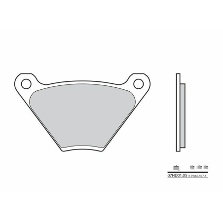 Pastillas de freno orgánicas Brembo 07HD0105 - motoscamaralweb.com