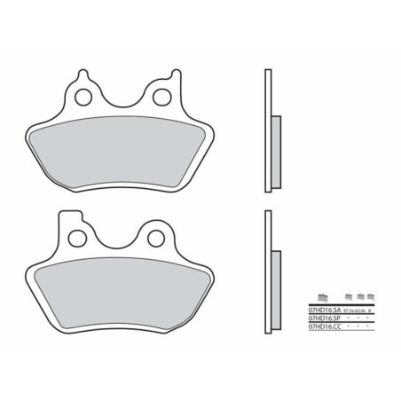 Pastillas de freno sinterizadas Brembo 07HD16SA - motoscamaralweb.com