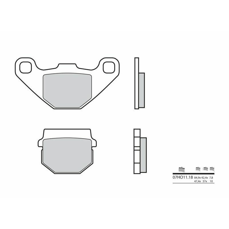 Pastillas de freno orgánicas Brembo 07HO1118 - motoscamaralweb.com