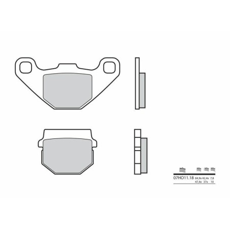 Pastillas de freno orgánicas Brembo 07HO1118 - motoscamaralweb.com
