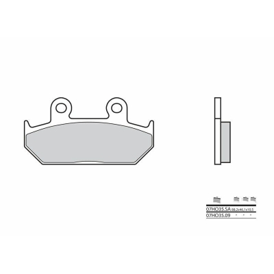 Pastillas de freno orgánicas Brembo 07HO3509 - motoscamaralweb.com