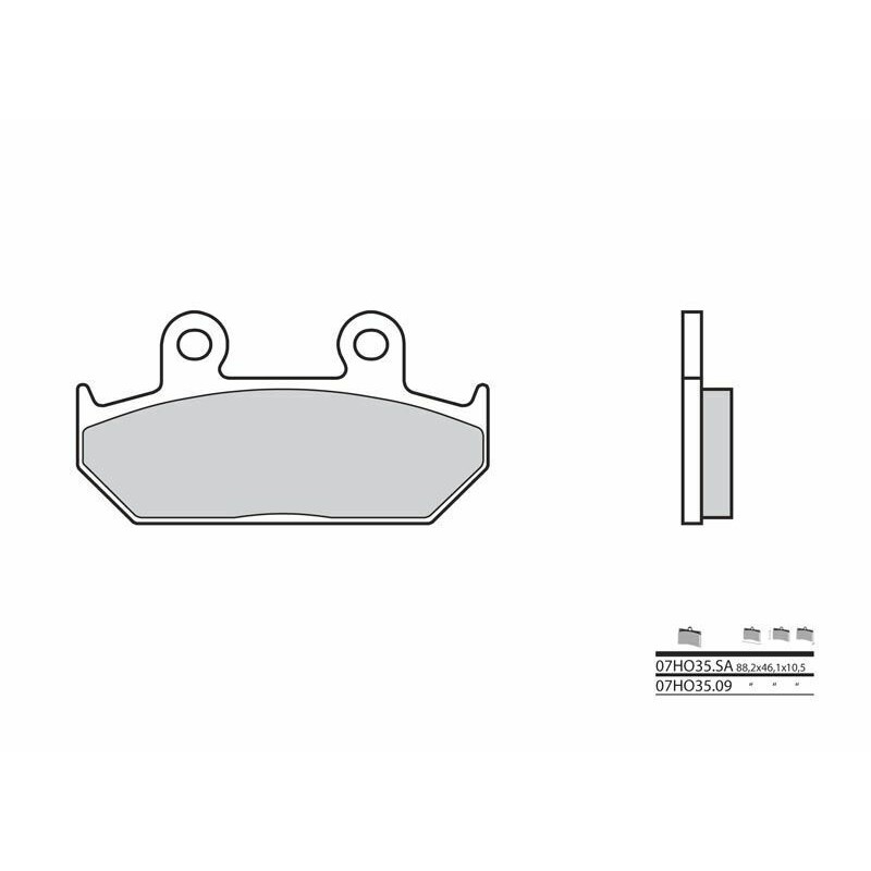 Pastillas de freno sinterizadas Brembo 07HO35SA - motoscamaralweb.com Pastillas de freno sinterizadas Brembo 07HO35SA - motoscamaralweb.com