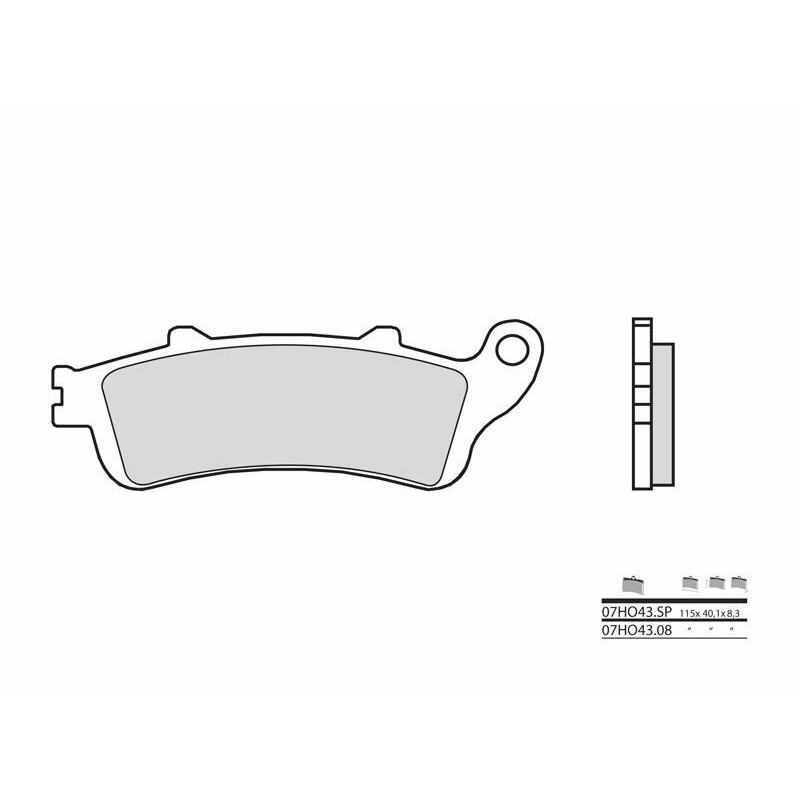 Pastillas de freno sinterizadas Brembo 07HO43SP - motoscamaralweb.com Pastillas de freno sinterizadas Brembo 07HO43SP - motoscamaralweb.com