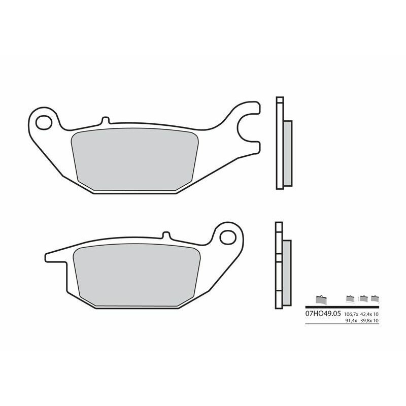 Pastillas de freno orgánicas Brembo 07HO4905 - motoscamaralweb.com