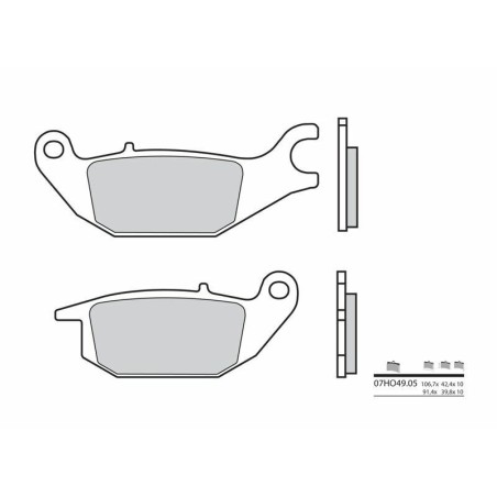 Pastillas de freno orgánicas Brembo 07HO4905 - motoscamaralweb.com
