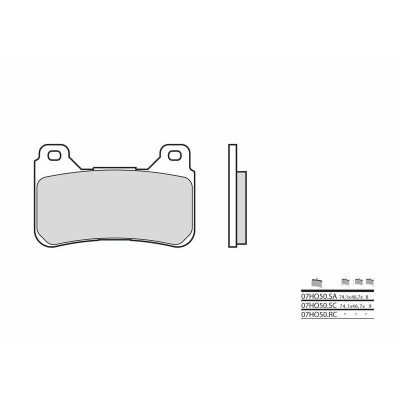 Pastillas de freno sinterizadas Brembo 07HO50SA - motoscamaralweb.com