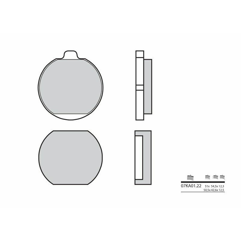 Pastillas de freno orgánicas Brembo 07KA0122 - motoscamaralweb.com