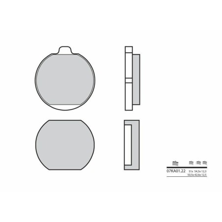 Pastillas de freno orgánicas Brembo 07KA0122 - motoscamaralweb.com