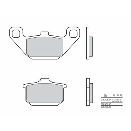 Pastillas de freno orgánicas Brembo 07KA0808 - motoscamaralweb.com