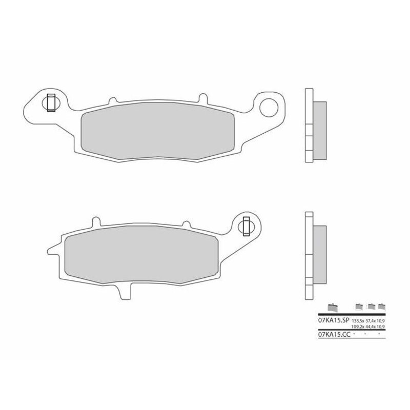 Pastillas de freno sinterizadas Brembo 07KA15SP - motoscamaralweb.com