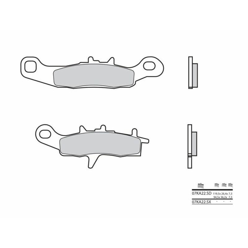 Pastillas de freno sinterizadas Brembo 07KA22SD - motoscamaralweb.com