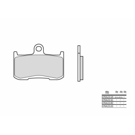 Pastillas de freno sinterizadas Brembo 07KA23SA - motoscamaralweb.com