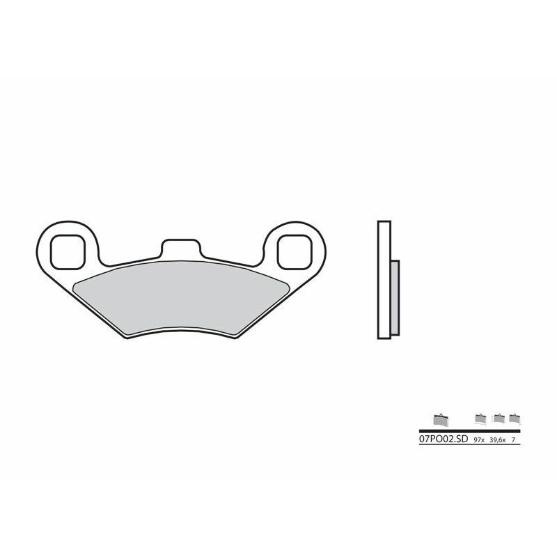 Pastillas de freno sinterizadas Brembo 07PO02SD - motoscamaralweb.com