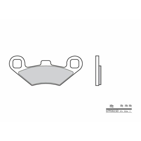 Pastillas de freno sinterizadas Brembo 07PO02SD - motoscamaralweb.com