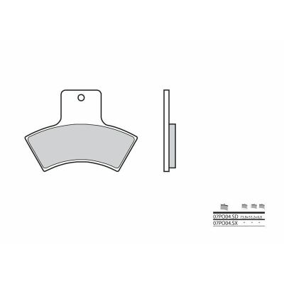 Pastillas de freno sinterizadas de competición Brembo 07PO04SX - motoscamaralweb.com