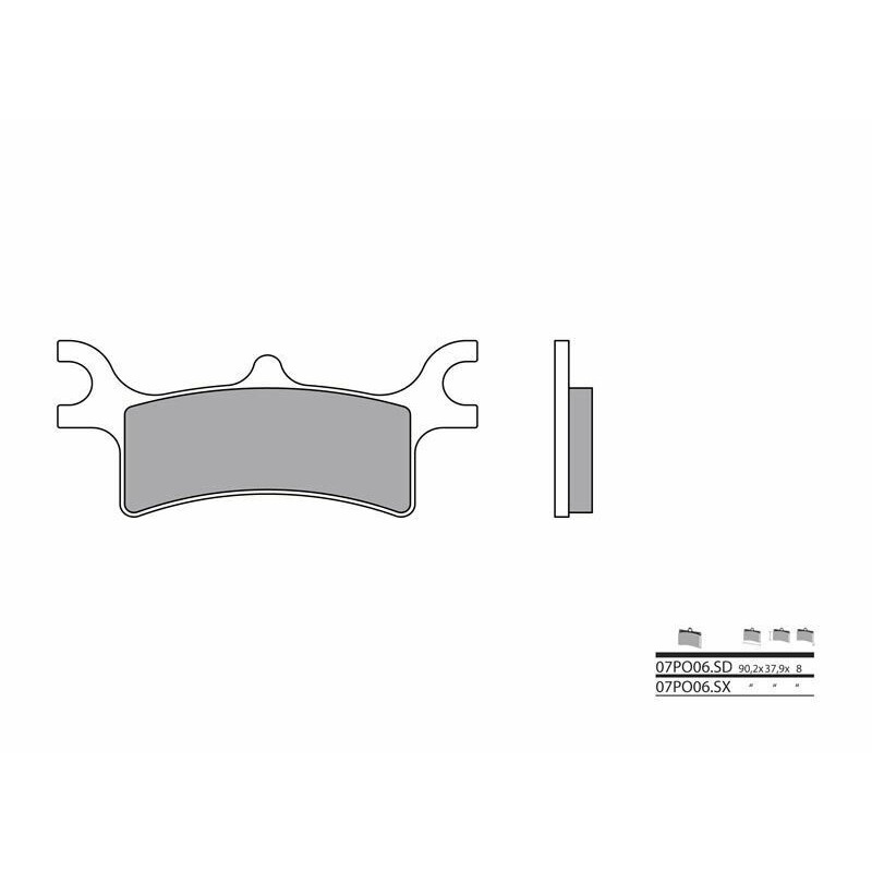 Pastillas de freno sinterizadas de competición Brembo 07PO06SX - motoscamaralweb.com Pastillas de freno sinterizadas de competición Brembo 07PO06SX - motoscamaralweb.com