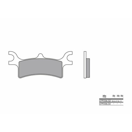 Pastillas de freno sinterizadas de competición Brembo 07PO06SX - motoscamaralweb.com
