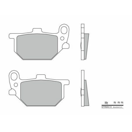Pastillas de freno orgánicas Brembo 07YA0413 - motoscamaralweb.com