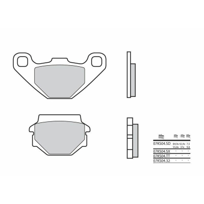 Pastillas de freno orgánicas Brembo 07KS0432 - motoscamaralweb.com