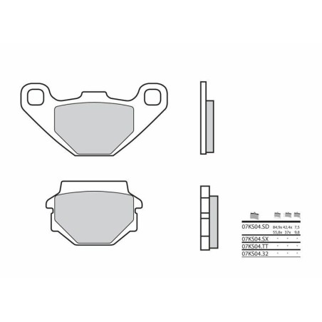 Pastillas de freno orgánicas Brembo 07KS0432 - motoscamaralweb.com