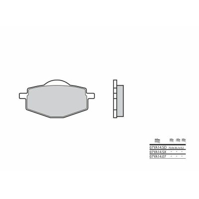 Pastillas de freno sinterizadas de competición Brembo 07YA14SX - motoscamaralweb.com