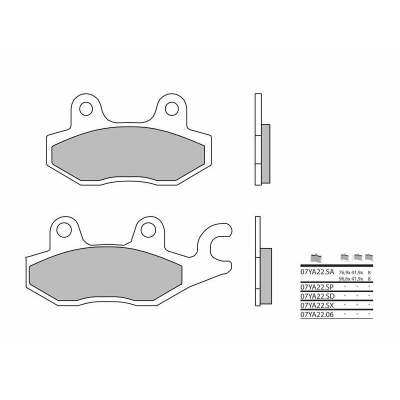 Pastillas de freno sinterizadas de competición Brembo 07YA22SX - motoscamaralweb.com