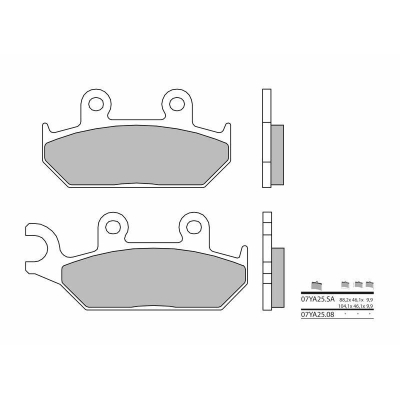 Pastillas de freno orgánicas Brembo 07YA2508 - motoscamaralweb.com