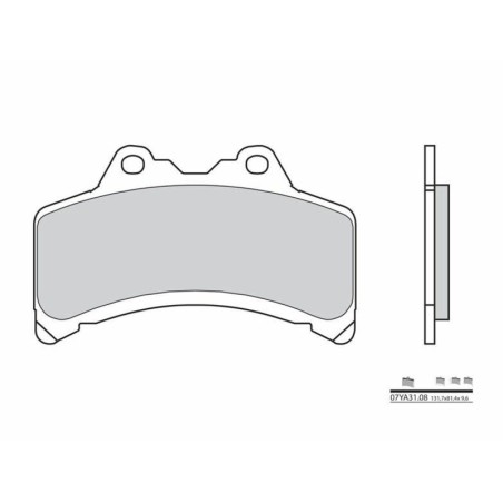 Pastillas de freno orgánicas Brembo 07YA3108 - motoscamaralweb.com
