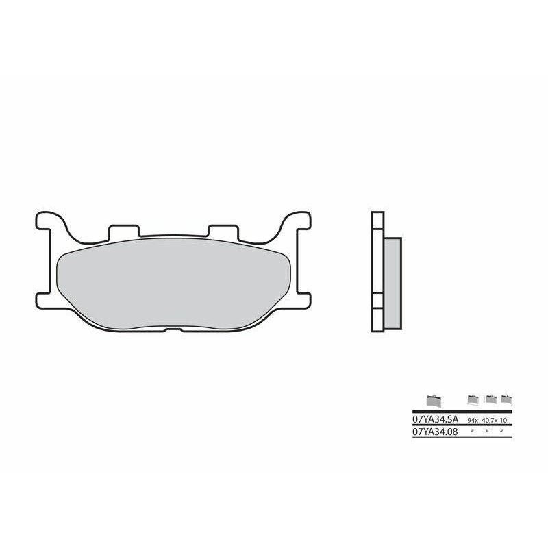 Pastillas de freno orgánicas Brembo 07YA3408 - motoscamaralweb.com