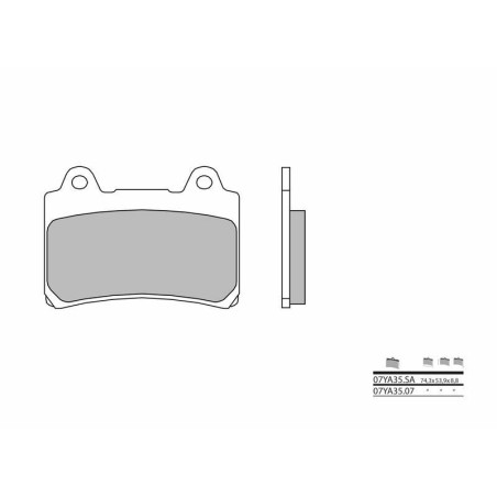 Pastillas de freno sinterizadas Brembo 07YA35SA - motoscamaralweb.com