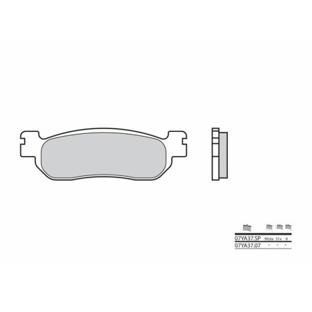 Pastillas de freno orgánicas Brembo 07YA3707 - motoscamaralweb.com