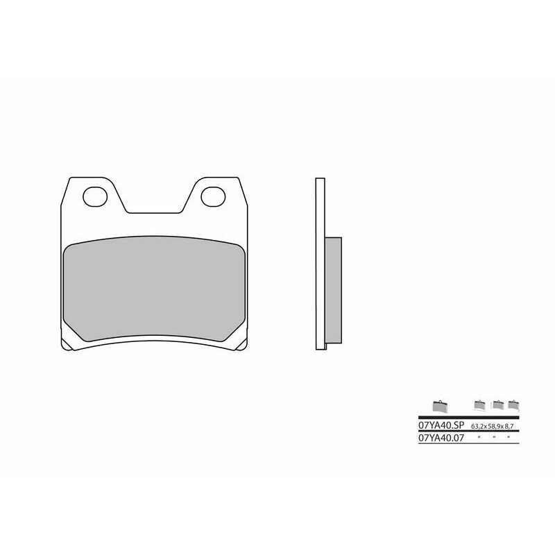 Pastillas de freno sinterizadas Brembo 07YA40SP - motoscamaralweb.com Pastillas de freno sinterizadas Brembo 07YA40SP - motoscamaralweb.com