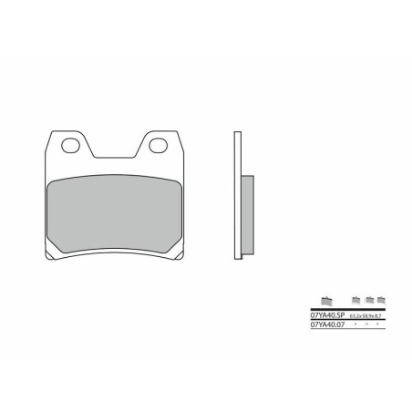 Pastillas de freno sinterizadas Brembo 07YA40SP - motoscamaralweb.com