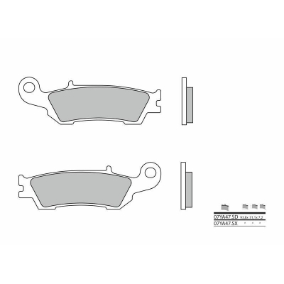 Pastillas de freno sinterizadas Brembo 07YA47SD - motoscamaralweb.com