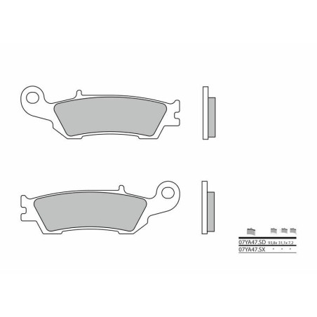 Pastillas de freno sinterizadas Brembo 07YA47SD - motoscamaralweb.com