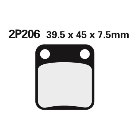 Juego pastillas de freno NISSIN 2P206GS Del. 125 DR 85-01 - motoscamaralweb.com