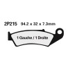 Juego pastillas de freno NISSIN 2P215ST Del. CR250 87-94 - motoscamaralweb.com
