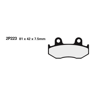 Juego pastillas de freno NISSIN 2P223GS Del. XR600 85-87 - motoscamaralweb.com