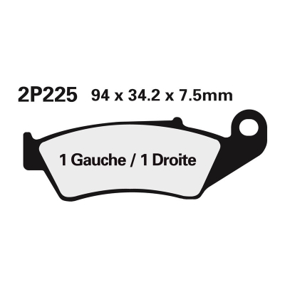 Juego pastillas de freno NISSIN 2P225ST Del. XL600V 97-99 - motoscamaralweb.com