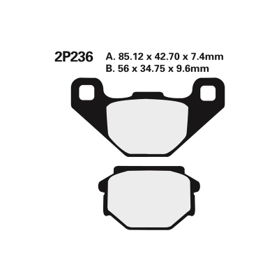 Juego pastillas de freno NISSIN 2P236GS Del. GPZ500 89-92 - motoscamaralweb.com