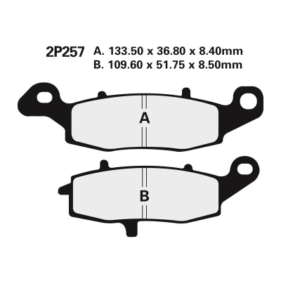 Juego pastillas de freno NISSIN 2P257NS Del. W650 99 - motoscamaralweb.com