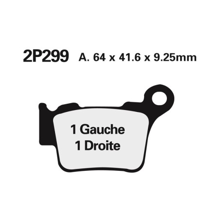 Juego pastillas de freno NISSIN 2P299ST Tra. GS450 X - motoscamaralweb.com