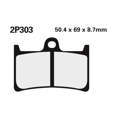 Juego pastillas de freno NISSIN 2P303ST Del. FZS600 98-03 / R6 - motoscamaralweb.com