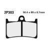 Juego pastillas de freno NISSIN 2P303ST Del. FZS600 98-03 / R6 - motoscamaralweb.com
