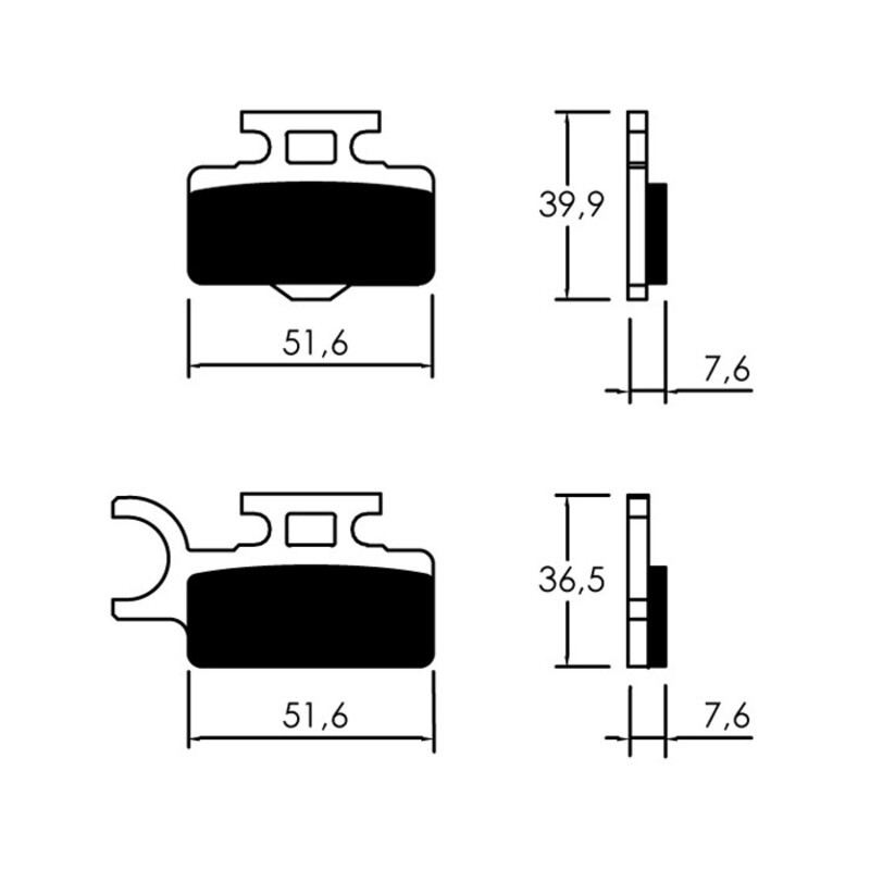 Pastilla de freno Moto V PARTS - motoscamaralweb.com