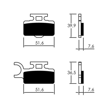 Pastilla de freno Moto V PARTS - motoscamaralweb.com
