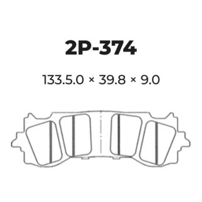 Pastillas de freno metal NISSIN - 2P-374ST - motoscamaralweb.com