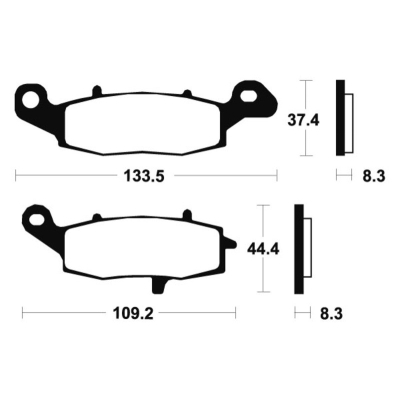Pastillas de freno TECNIUM sintetizadas - MTR205 - motoscamaralweb.com