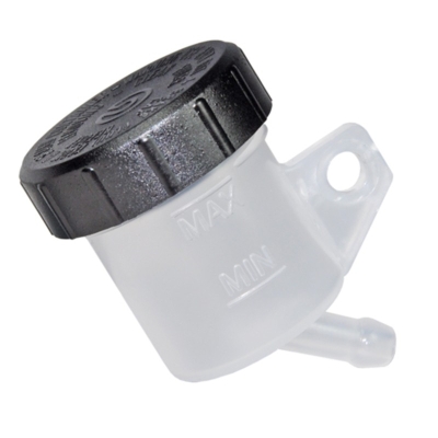 Depósito para bomba BREMBO salida 45° con soporte vertical 15cc- motos