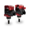 Alzas de manillar ajustables GILLES. negro / rojo - motoscamaralweb.com
